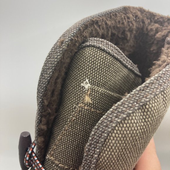 Sanuk flurry boot toggle canvas brown tan bootie 6 - Picture 2 of 9